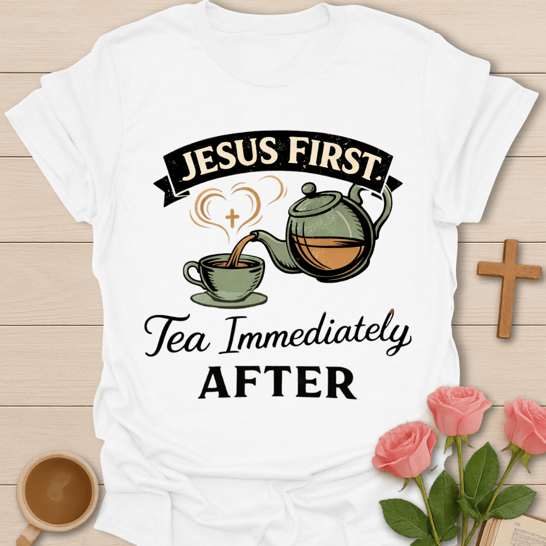 Jesus First Tea Immediately After T-Shirt T-Shirt