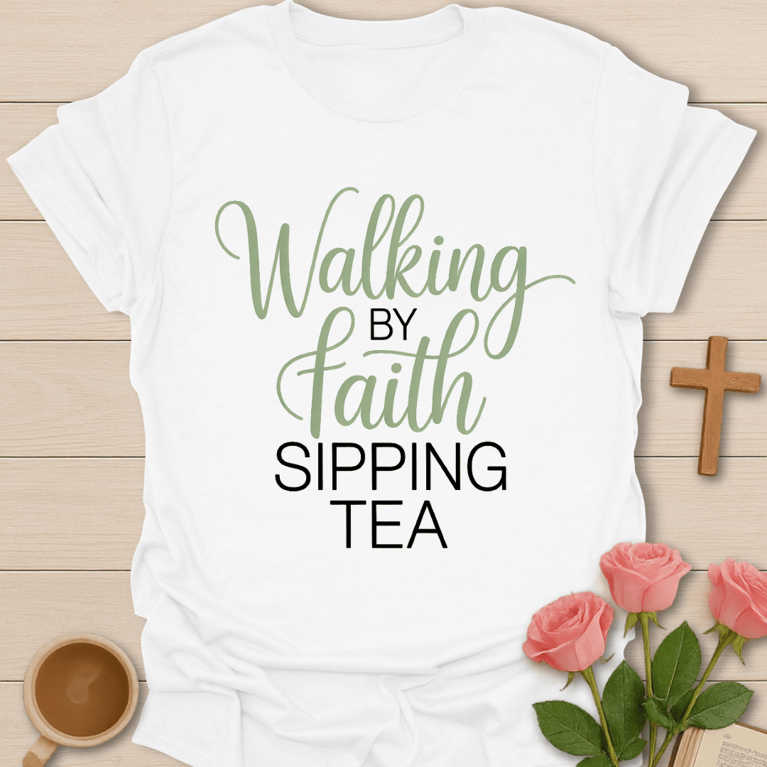 Walking by Faith Tea Lover T-Shirt T-Shirt