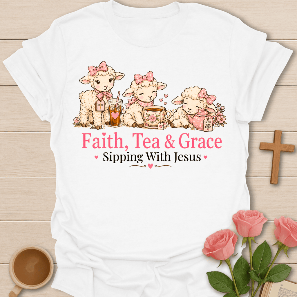 Faith Tea Grace Lamb T-Shirt T-Shirt