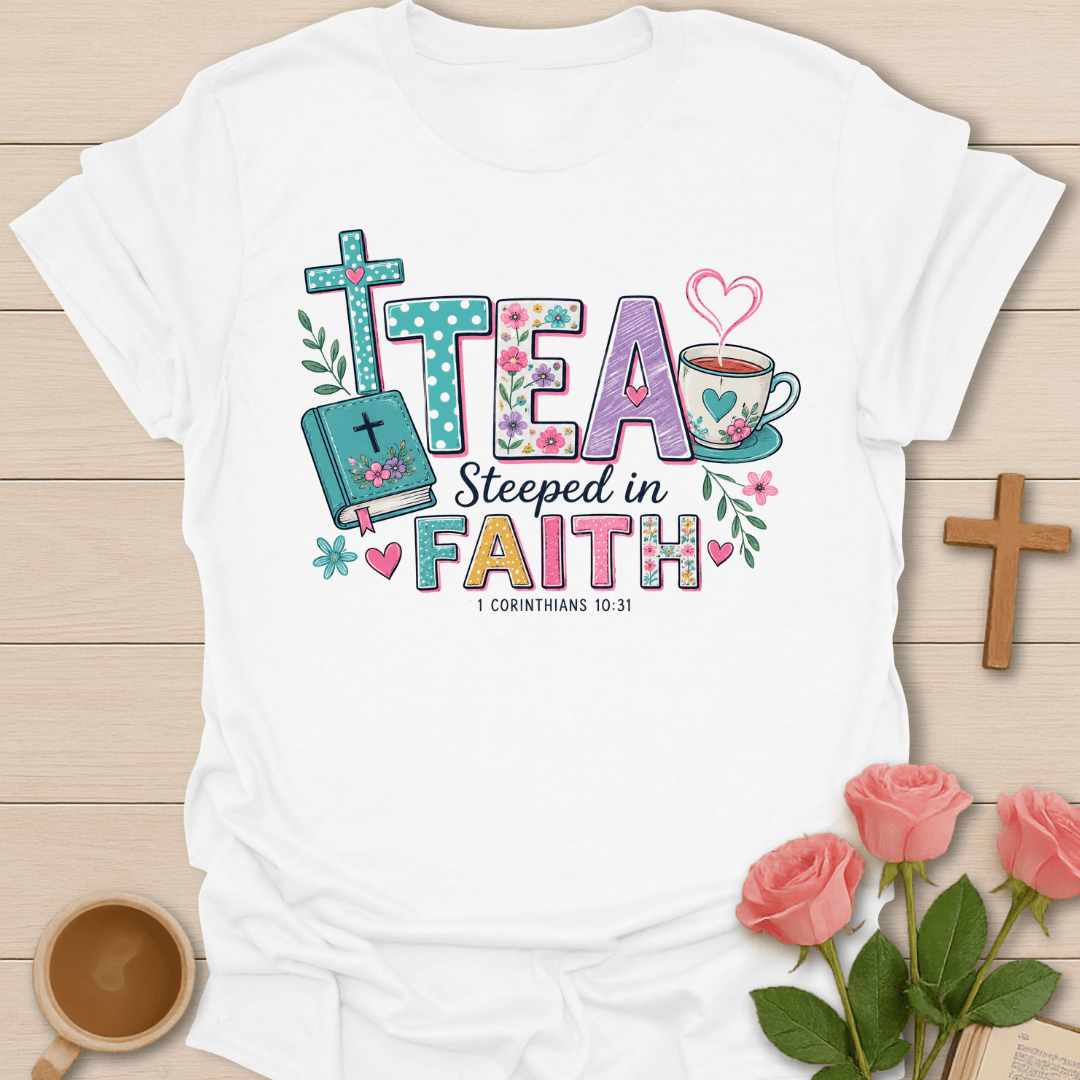Tea Steeped In Faith T-Shirt T-Shirt