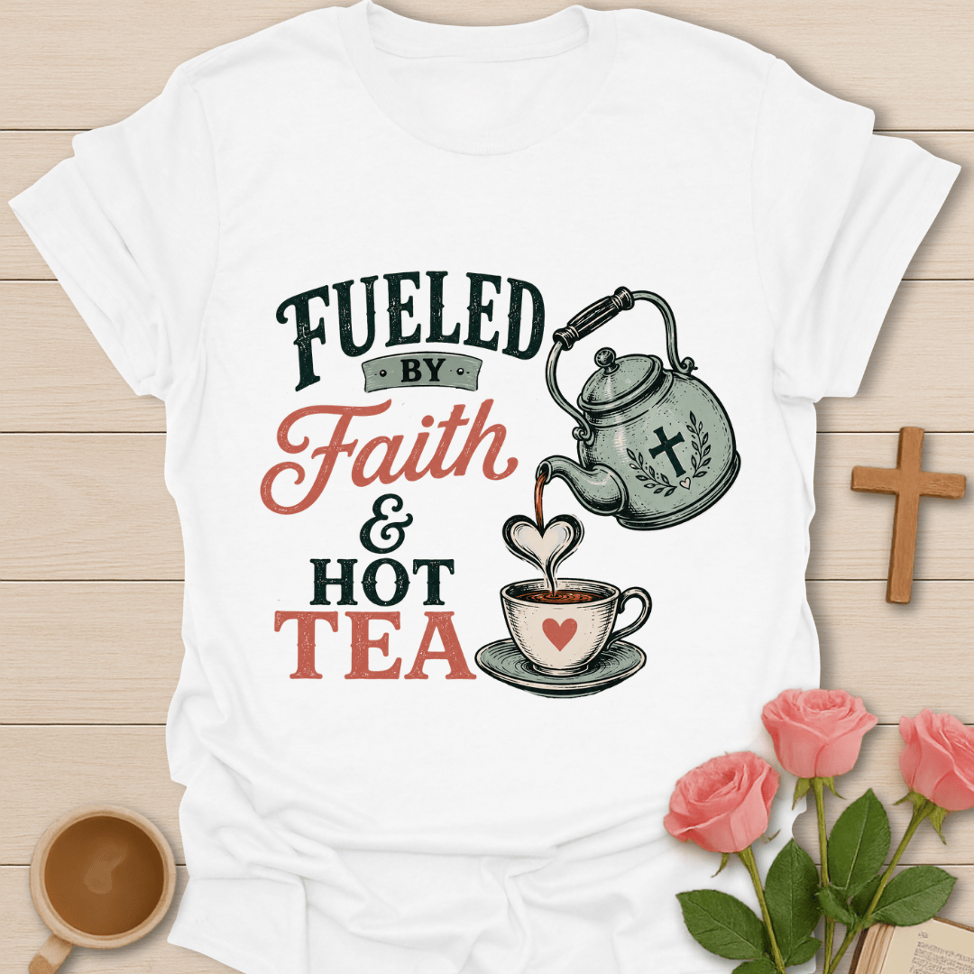 Fueled by Faith & Hot Tea T-Shirt T-Shirt