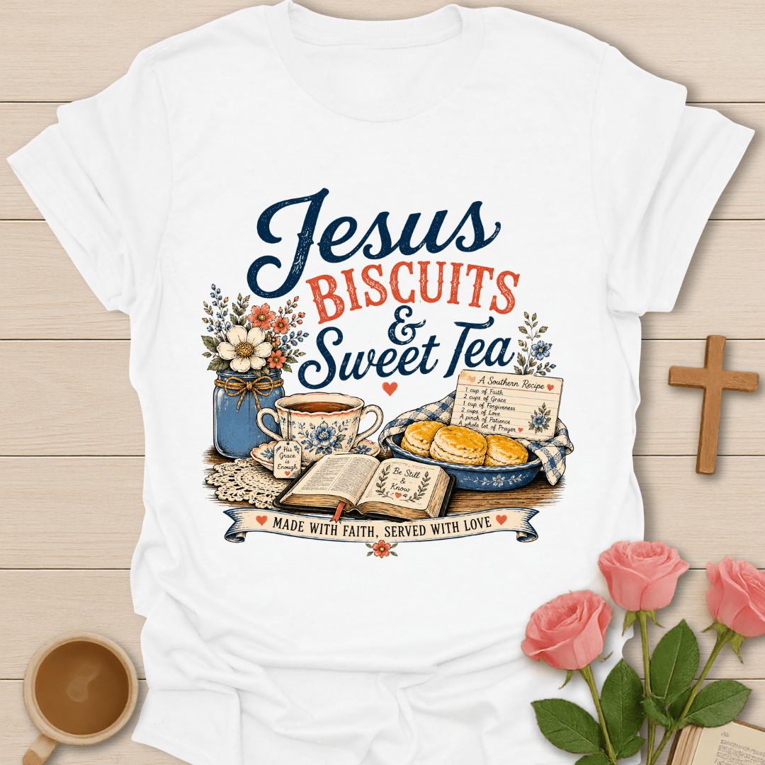 Jesus Biscuits & Sweet Tea T-Shirt T-Shirt