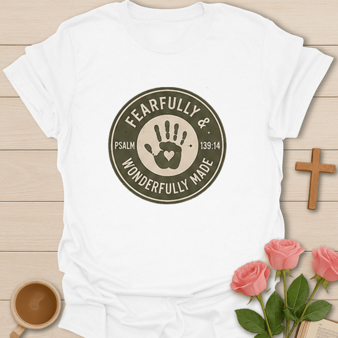 Psalm 139:14 T-Shirt KozzyCo Christian and tea lover design