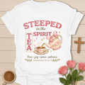 Steeped In The Spirit Tea T-Shirt KozzyCo Christian and tea lover design