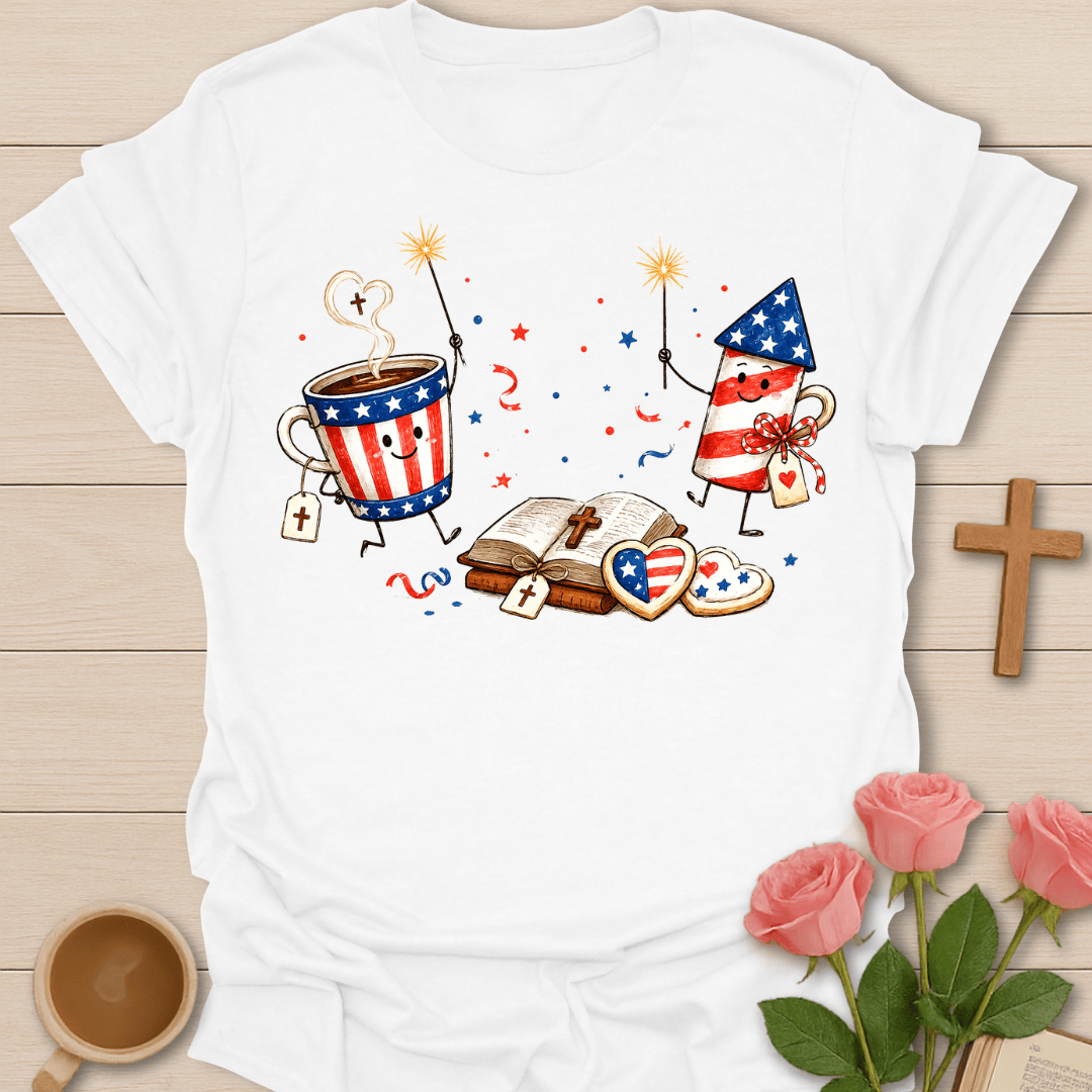 Patriotic Christian Tea Lover Shirt KozzyCo Christian and tea lover design
