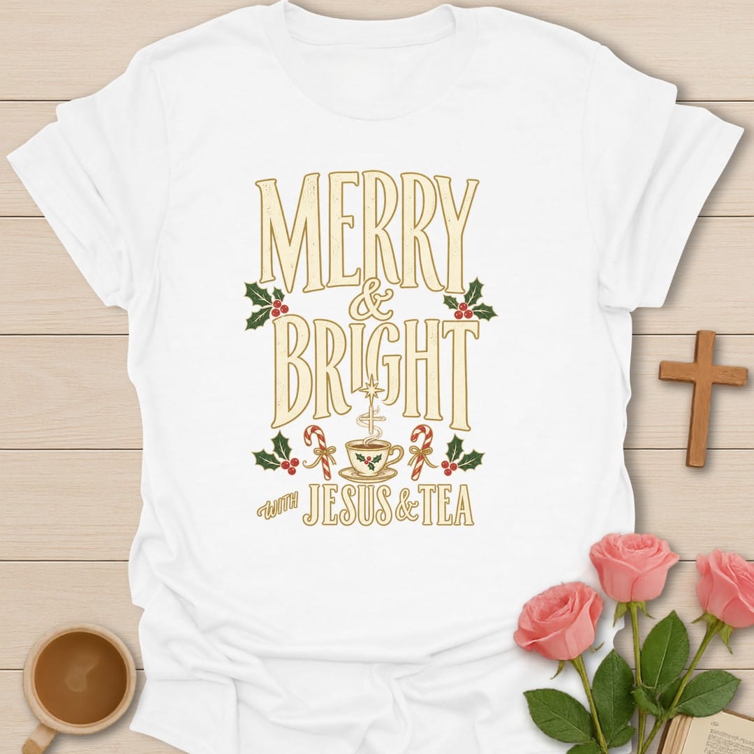 Spiked Comfort t-shirt with cozy lettering and faith-inspired design - White